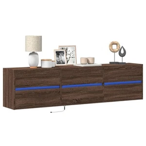 Mueble de TV de Pared con Luces LED Centro de Entretenimiento Salón vidaXL - Imagen 1 de 96