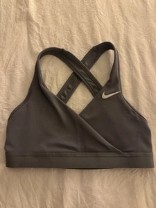 Nike Criss-Cross Sports Bra with Logo - Picture 1 of 2