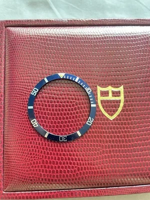 Vintage R T Flat 4 Bezel, Navy Blue, Fit For 1680, 5513, 9411, 9401, 1665 - Imagen 1 de 4