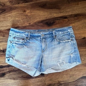 Vintage Y2K American Eagle Outfitters Distressed Denim Shorts Gr. 12 - Bild 1 von 6