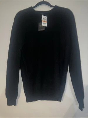 Nuevo con etiquetas Suéter Club Room Luxury Para Hombre Cuello Redondo 100% Cachemira en Negro Profundo | Macy’s Foto 1 de 3