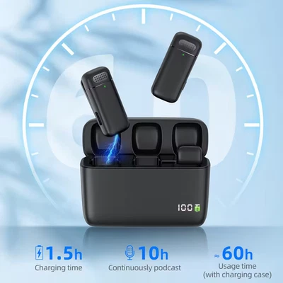 Bluetooth Wireless Lavalier Mikrofon Mini Ansteckmikrofon Handy-Live-Stream NEU - Bild 1 von 4