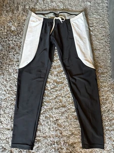 Great Men’s N2N Bodywear 3/4 Gym Run Training for Leggings Black Grey Size L - Foto 1 di 6