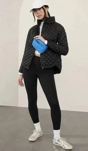 Athleta 2X Whisper federlose gefütterte Jacke schwarz #599474 RT 199 $ - Bild 1 von 11