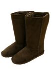 LADIES GORGEOUS FUR LINED LONG SNUGG BOOTS BROWN 3-8