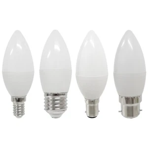 LED Candle Lamp 6W Warm White Cool White or Daylight – Choose Cap and Pack - Picture 1 of 9
