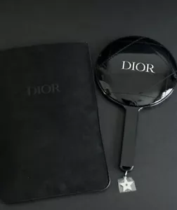 【SHIP TODAY LAST ONE】 Christian Dior JAPAN Novelty BIG hand mirror & velvet case - Picture 1 of 5