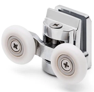 Pack of 2 Top Shower Door Rollers/Runners/Wheel 23mm wheel dia (6mm glass) L067 - Picture 1 of 5