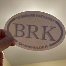 Berkshire Hathaway BRK Shareholder Meeting Vinyl Sticker Oval New Warren Buffett