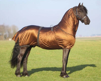 QHP Ekzemdecke Friese Kaltblut Barockpferd Ekzem Halsteil 145-185 cm braun neu - Bild 1 von 2