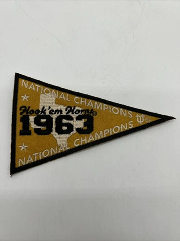 Texas Longhorns Football 1963 Champions Mini Pennant Patch Cover
