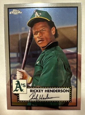 2021 Topps Chrome Platinum Anniversary #501 Rickey Henderson - Image 1 of 2