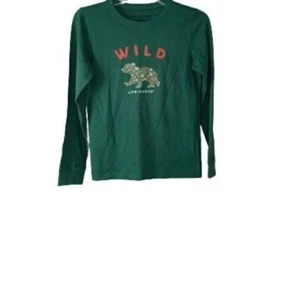 Life Is Good Wild Tribal Print Bear Graphic Long Sleeve Crusher Tee Kids XL New - Picture 1 of 2