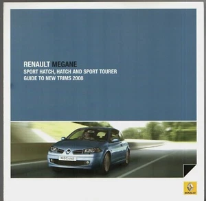 Renault Megane 3-dr 5-dr Sport Tourer Equipment & Interior Trim 2008 UK Brochure - Picture 1 of 2