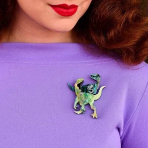 ERSTWILDER BROOCH - BLOODY RAPT - DINOSAUR. NIB. - Picture 1 of 3