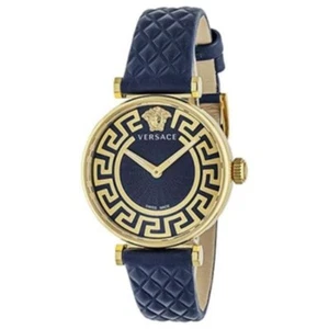 Versace VE1CA0223 Blue Quartz Women's Watch New + Box & Paper's - Picture 1 of 6
