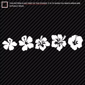 Assorted HIBISCUS Flowers DieCut Decal Sticker x5 - Bild 1 von 1