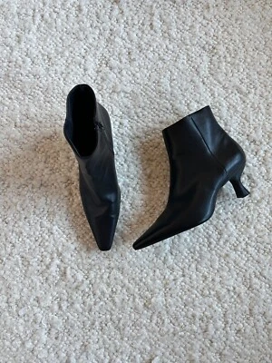 Ботинки Mango черные с квадратным носком размер 40 - Изображение 1 из 4