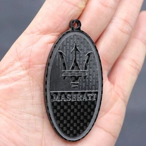 MASERATI 100% Carbon Fiber Automobile motorcycle Keychain Keyring gifts - Picture 1 of 16