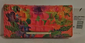 Brahmin Melbourne ADY Slim Bifold Wallet HONOLULU OMBRE Floral Red Green NWT NIP - Picture 1 of 9
