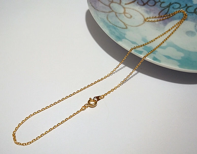 2pz 45cm collana base catena in ottone 2x1,5mm colore oro bijoux - Immagine 1 di 1