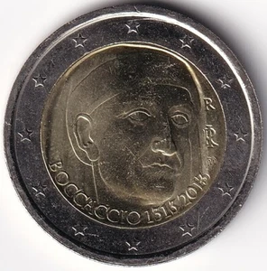 2 Euro Gedenkmünze Italien - 2013 - "700. Geburtstag v. Giavanni Boccaccio" - Bild 1 von 2