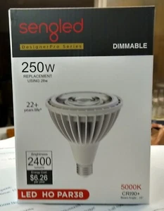 SENGLED LED HO PAR38 120V 60HZ 26W 2400LM 5000K - Picture 1 of 4
