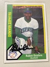 1990 CMC Ruben Escalera Autograph Card Denver Zephyrs