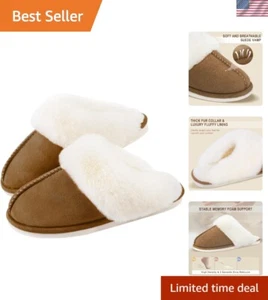Cozy Women's Faux Fur Slippers with Memory Foam - Indoor & Outdoor Comfort - Picture 1 of 8