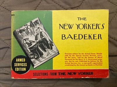 WW2 Vintage Pb, New Yorkers Baedeker, Armed Service Ed 819, 1945, VG+ - Imagem 1 de 4