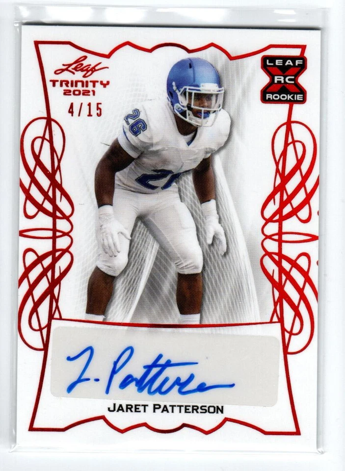 2021 Leaf Trinity Portrait AUTO Red Spectrum #TPAJP1 Jaret Patterson /15 - Image 1 of 1