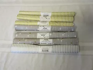 Out of Stock NEW Lot of 7 Fat Quarters Stars/Gold Stripes/Silver Stripes - Picture 1 of 2
