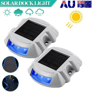 2Pcs Solar Driveway Lights Deck Pathway Lights Solar Dock LED Safety Light AUS - Picture 1 of 9