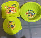 3 Pack Zak PAW PATROL Cereal Soup SIPPY Snack & Sandwich Bowls GREEN New
