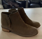 Blondo Liam Waterproof Ankle Boots Booties Shoes Women Size 7.5 Army Green Suede