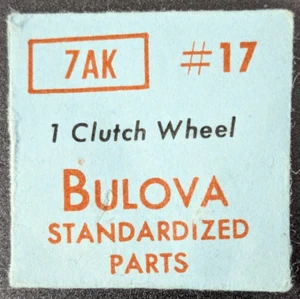 NOS NEU Original Bulova Cal. 7AK 10AK - Kupplungsrad - Vintage Uhrenteil #17 - Bild 1 von 2