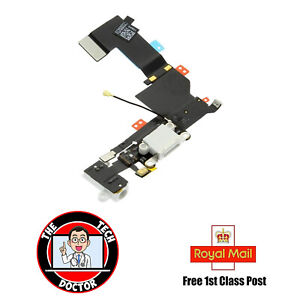 iPhone 5s Charging Port - Replacement Charger Flex Cable USB Mic OEM - White