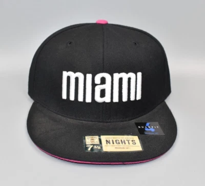 Miami Heat Reebok NBA Hardwood Classics Fitted Cap Hat - Size: 7 3/8 - Image 1 of 3