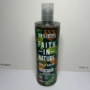 Faith In Nature Shea and Argan Shampoo 400ml Nourishing. Dry/Very Dry Hair Vegan - Picture 1 of 4