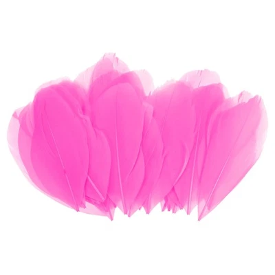 50-Pack Natural Goose Feathers for Crafts Pink Plume 1.6-3 Inch - Image 1 of 4