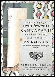 1746 With Pretty Decorated Paper Buntpapier Neolatin poetry Jacopo Sannazaro - Bild 1 von 1