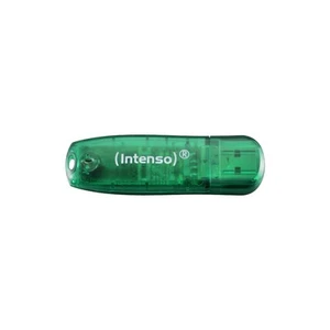 Intenso 3502460 8GB Rainbow USB 2.0 Flash Drive - Transparent Green 8GB Green - Picture 1 of 6