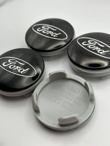 FordFord Fiesta 2010 Petrol Hatch 1.4  Black Alloy Wheel Centre Cap 54mm X 4 - Picture 1 of 1