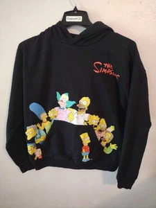 Black, long sleeve, The Simpsons graphic hoodie size Large Fast Shipping - Picture 1 of 3