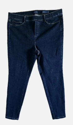 J.JILL DENIM Women's Dark Blue Stretch  Jeans Pull On Pants Perfect Jegging Sz L - Image 1 of 4