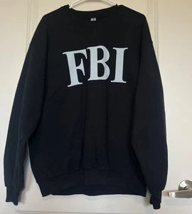 FBI Black Sweatshirt Pullover Gildan Heavy Blend Unisex Size L - Picture 1 of 8