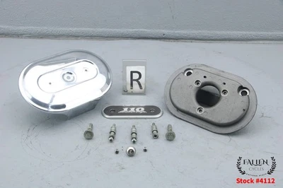 2012 Harley Electra Glide CVO filtro de entrada limpador de ar ventilador cromado #4112 - Imagem 1 de 4