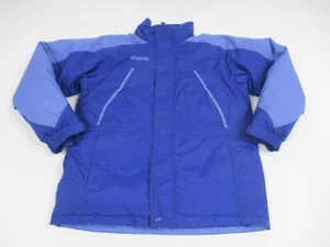 Columbia Boy's Jacket Size 18-20 Blue Parka Winter Full Zip - Picture 1 of 12