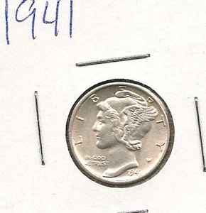 1941 Mercury Dime : Choice BU Blazing White - Picture 1 of 2