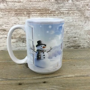 Taza de café de cerámica Winter Wonderland Snowman 15 oz - Imagen 1 de 5